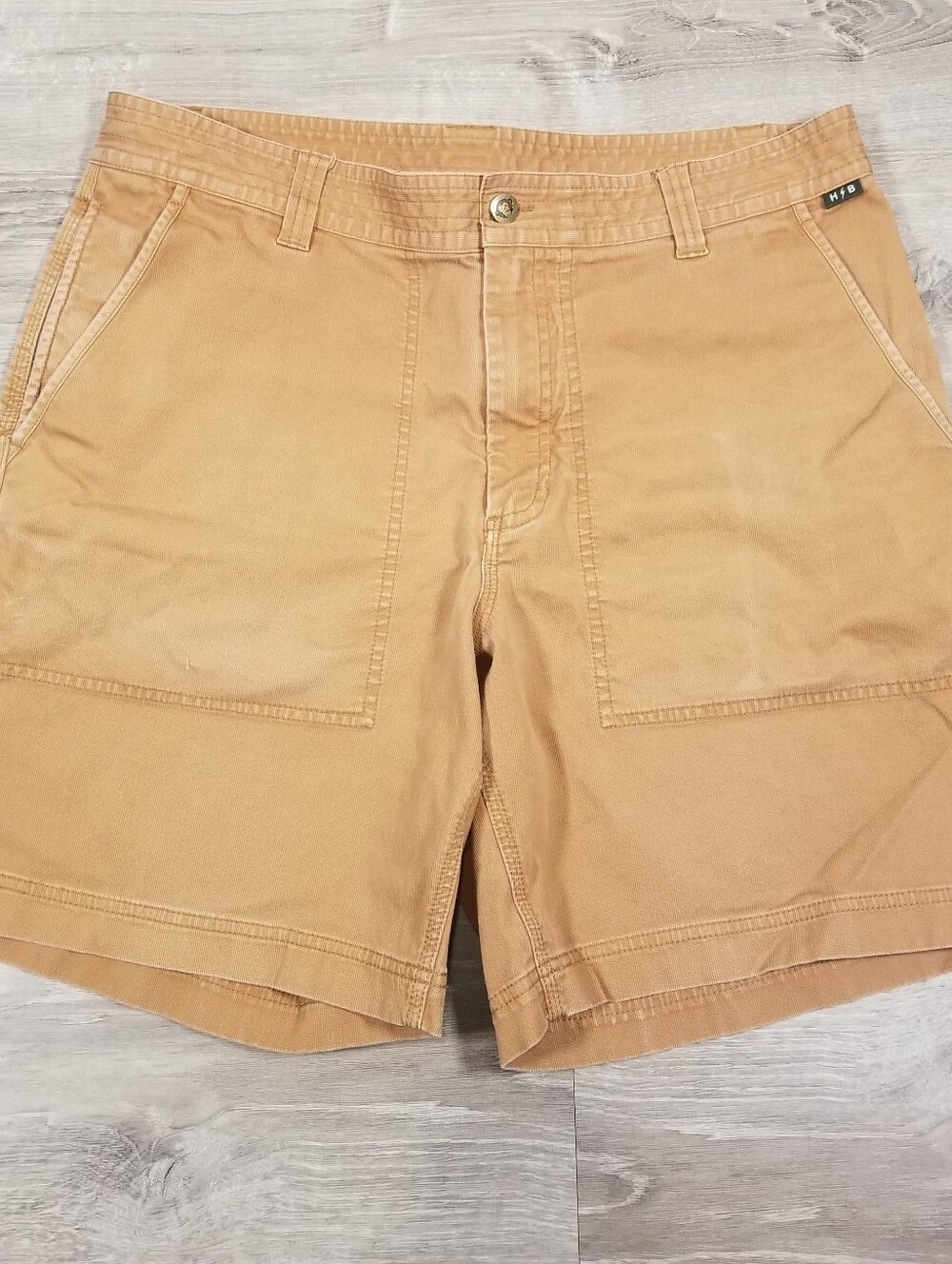 Howler Brothers Clarksville Walk Shorts Mens 36 Brown Pockets Stretch Twill